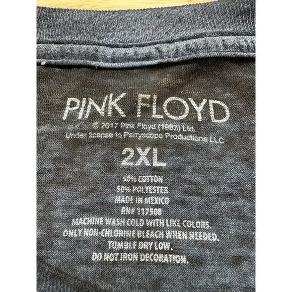 Pink Floyd Dark Side Of‎ The Moon Prism Pyramid Planet Rainbow 2XL Stretch Blend - Picture 3 of 4